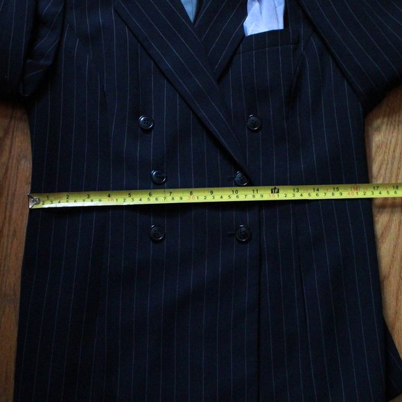 Vintage Kasper ASL Petite Pinstripe Blazer Jacket - Picture 6 of 6